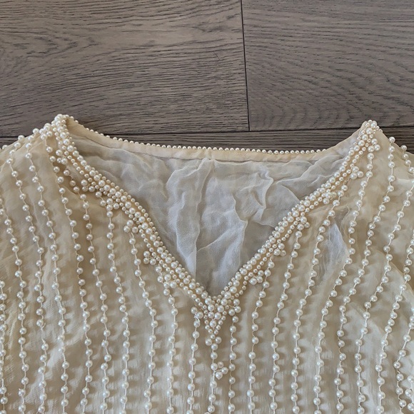 Vintage pearl top long sleeve shirt o/s - Picture 6 of 15